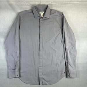 Diesel Industries Shirt Mens Large Gray Long Sleeve Button Up